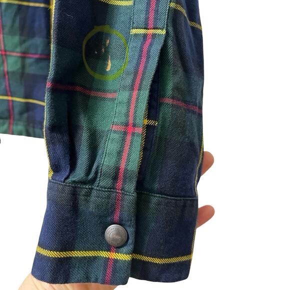 Polo Ralph Lauren Mens Plaid Hooded Snap Front Shirt Size XXL Green Preppy Logo - Picture 9 of 13
